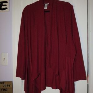 Catherines Deep Red Women's Cardigan
